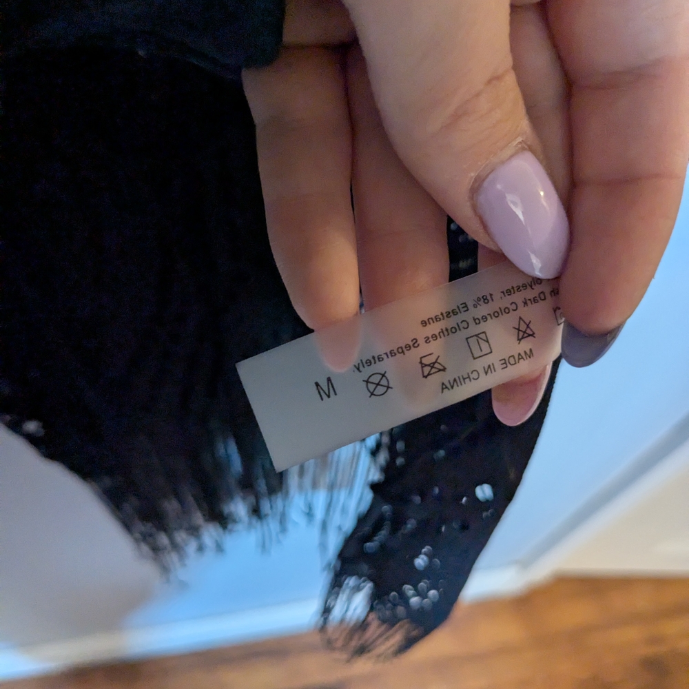 Chic Black Lace Swim Coverup - Picture 3 of 3